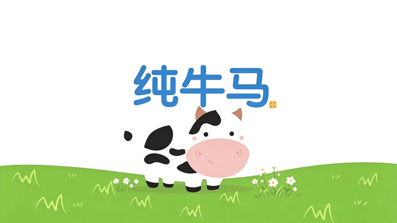 4K 打工人高清壁纸 可爱纯牛马奶牛草地简约搞笑梗图 3840x2160