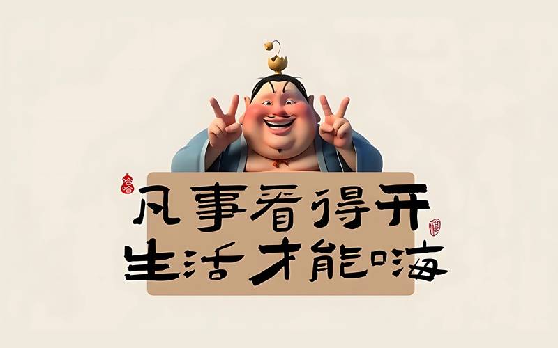 太乙真人比耶举牌 凡事看得开搞笑解压